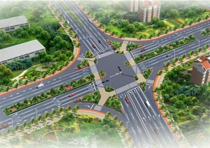 兖州工业园区路口节点绿化提升工程